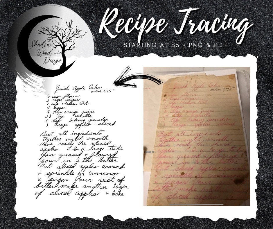 Recipe Tracing