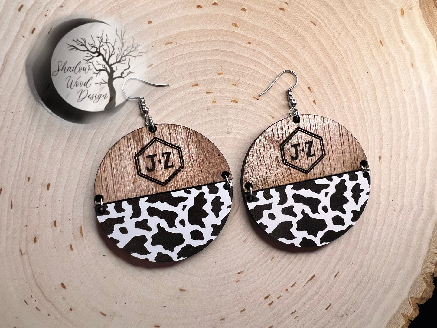 Split Circle Personalized Earrings