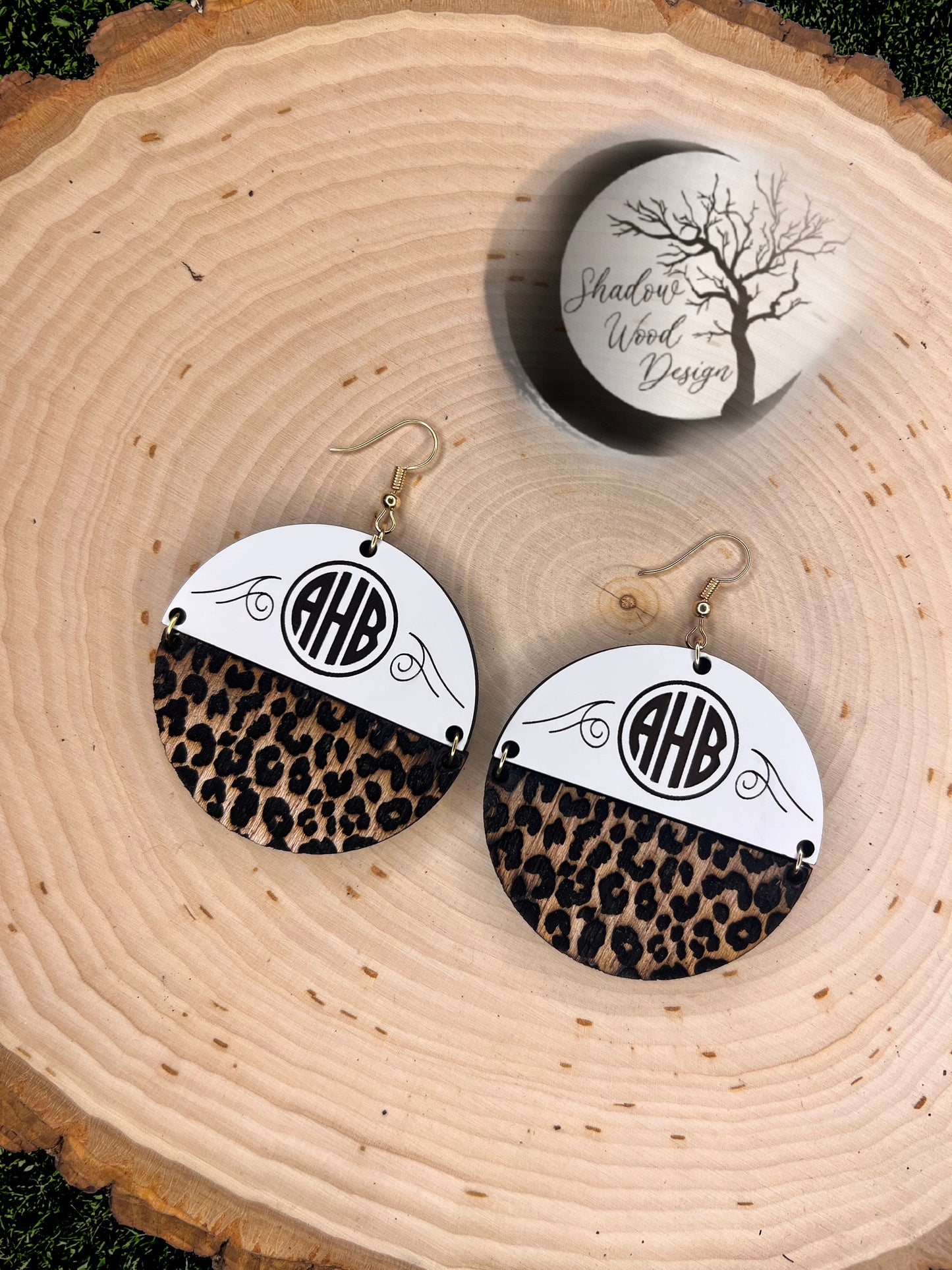 Split Circle Personalized Earrings