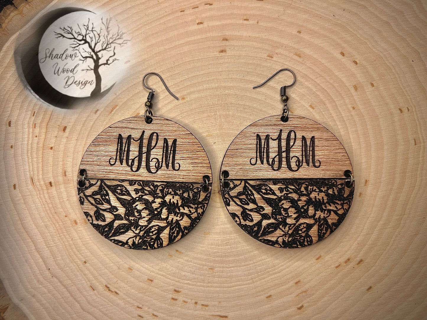 Split Circle Personalized Earrings