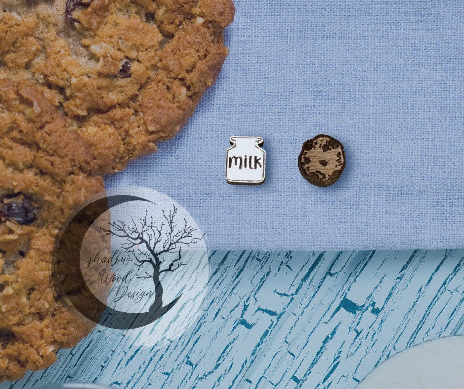 Milk and Cookie Stud Earrings