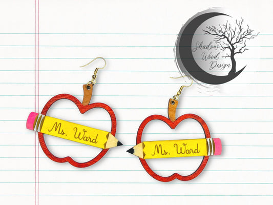 Personalized Teacher Earrings